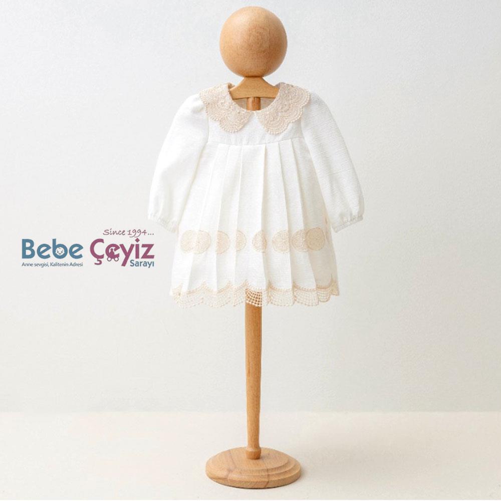 MYMİO BABY Brodeli Krinkıl Elbise