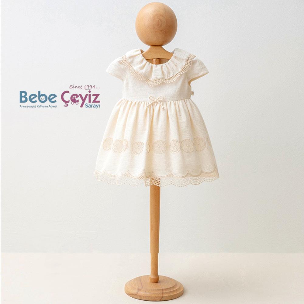 MYMİO BABY Brodeli Krinkıl Elbise