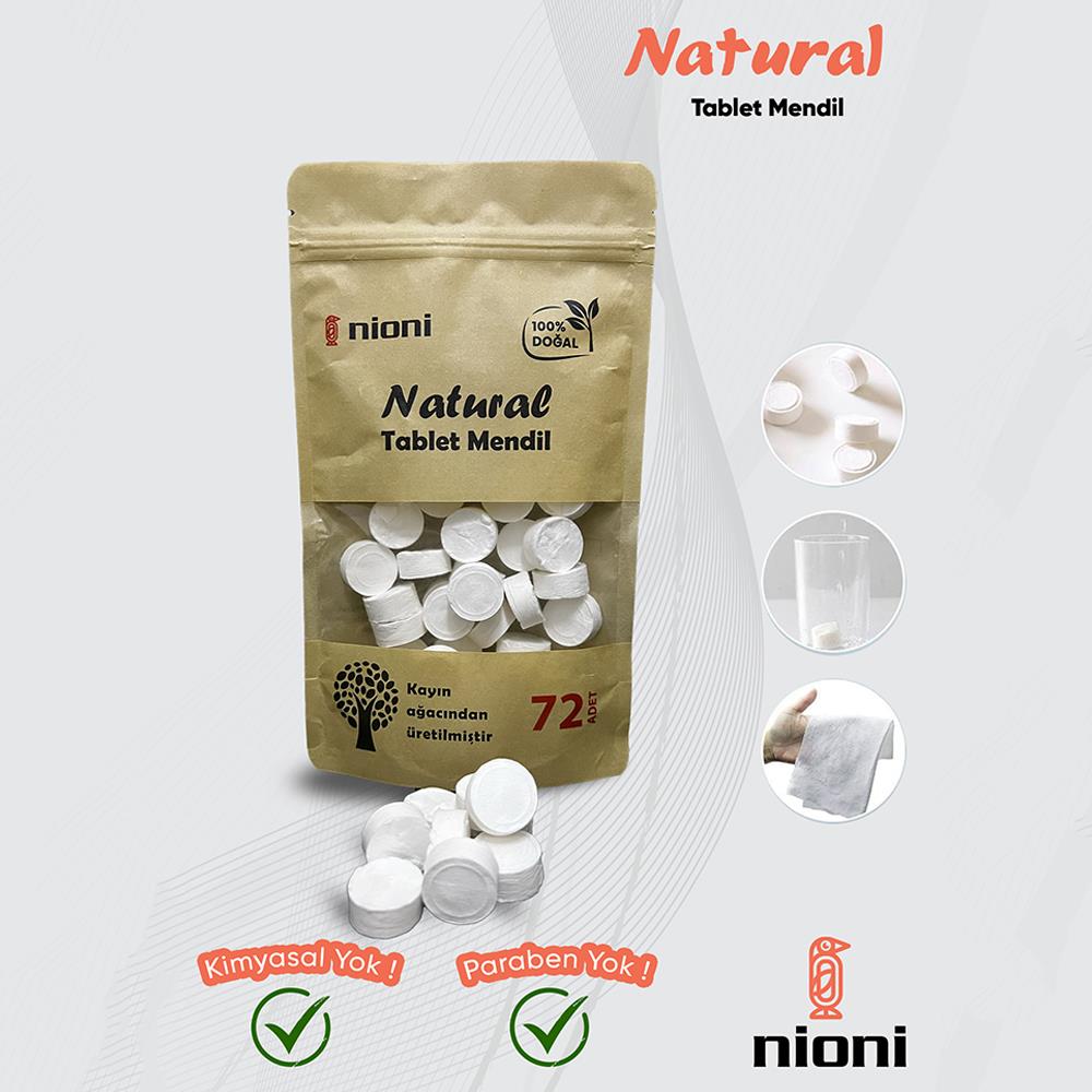 NİONİ 72'li Natural Tablet Mendil