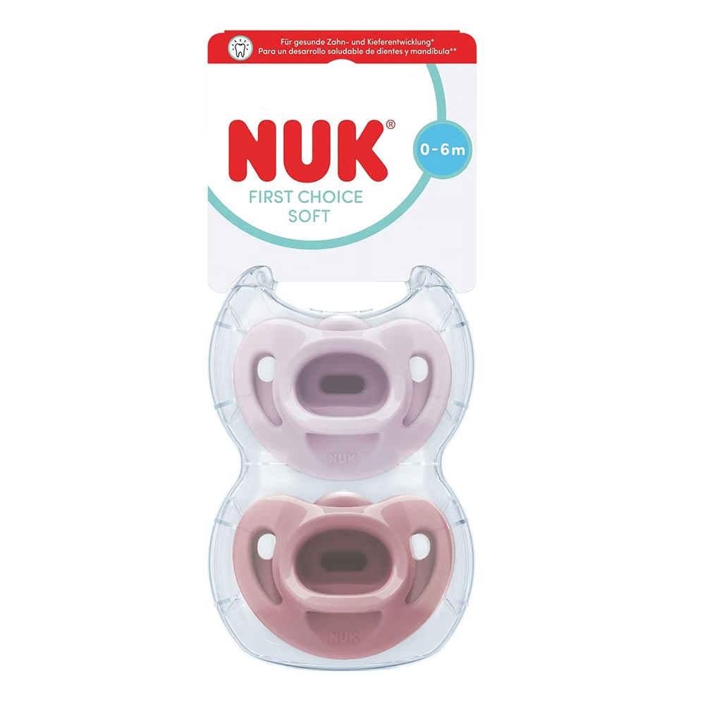 NUK Emzik FC Soft %100 Silikon 2li Mor/KırmızıKız
