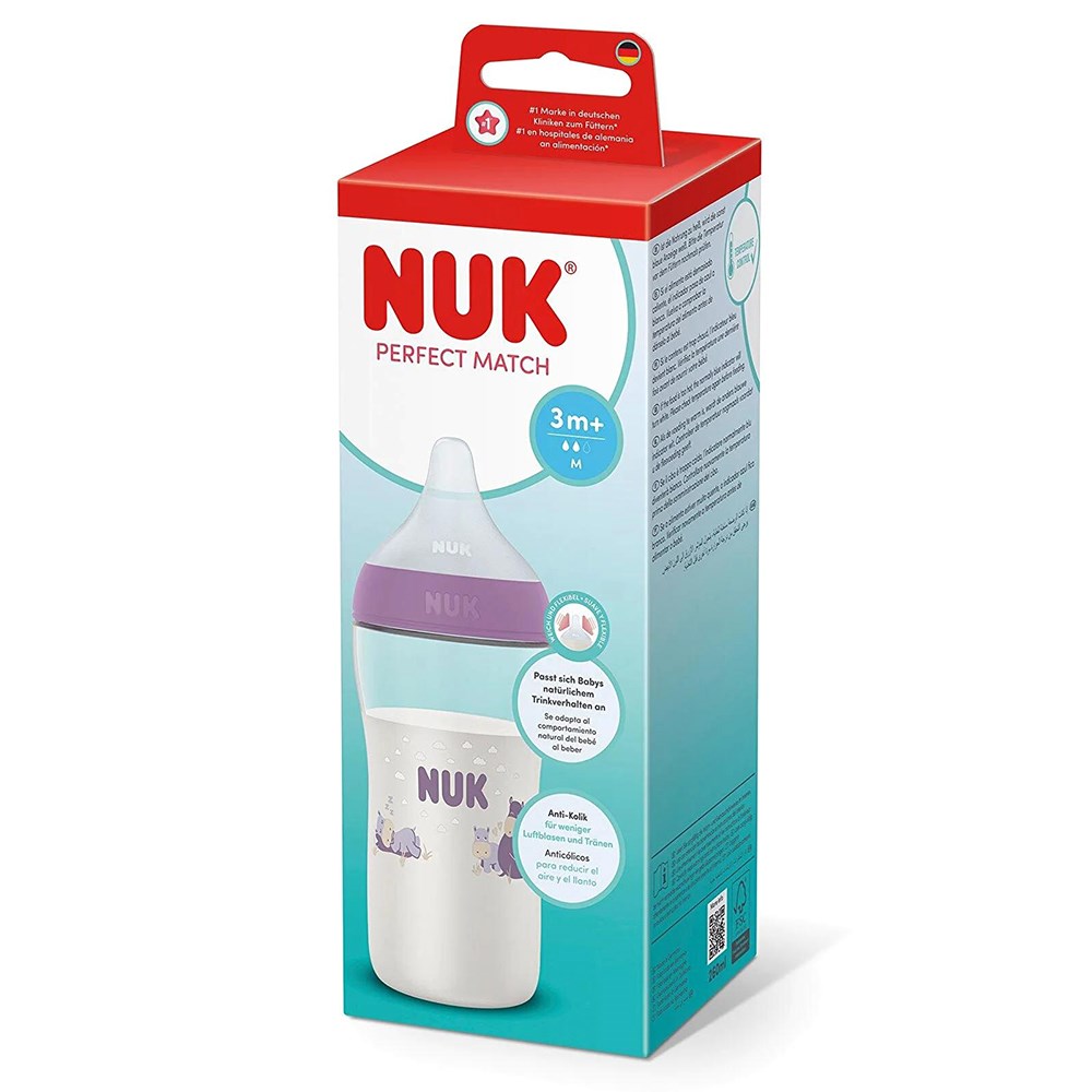 NUK Perfect Match PP Biberon  260 ml ( Mor ) 