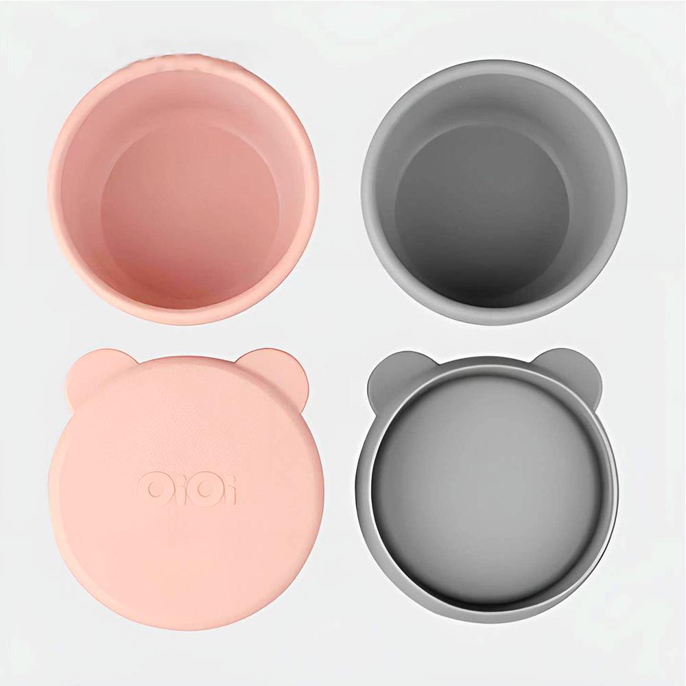 OİOİ Mini Bites Kase - Pinky Pink / Powder Grey