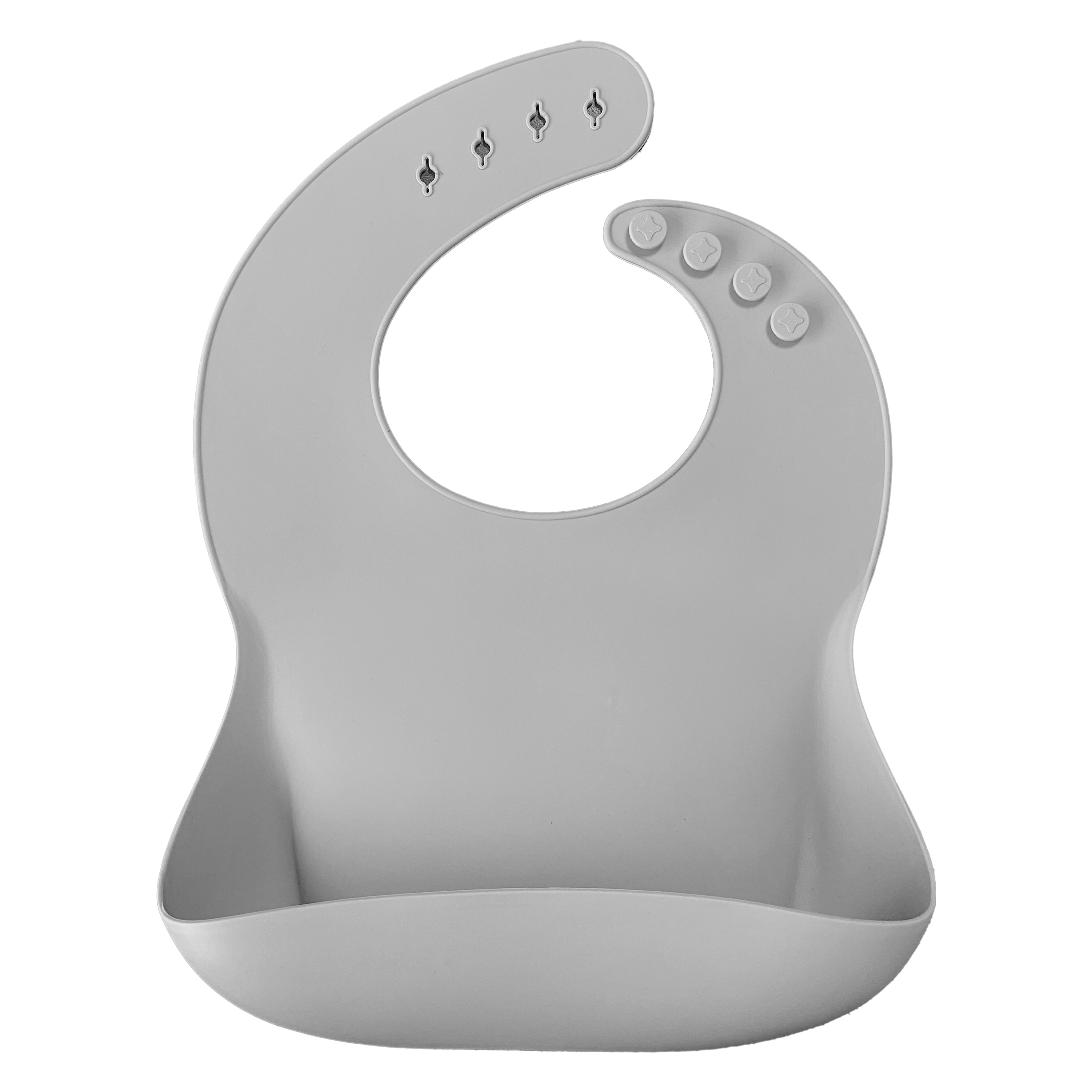 Oioi Silikon Basics Önlük Powder Grey (6Ay+)