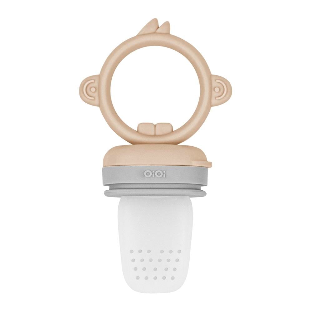 Oioi Silikon Püre Meyve Sebze Emziği Bubble Beige/Powder Grey (6Ay+)