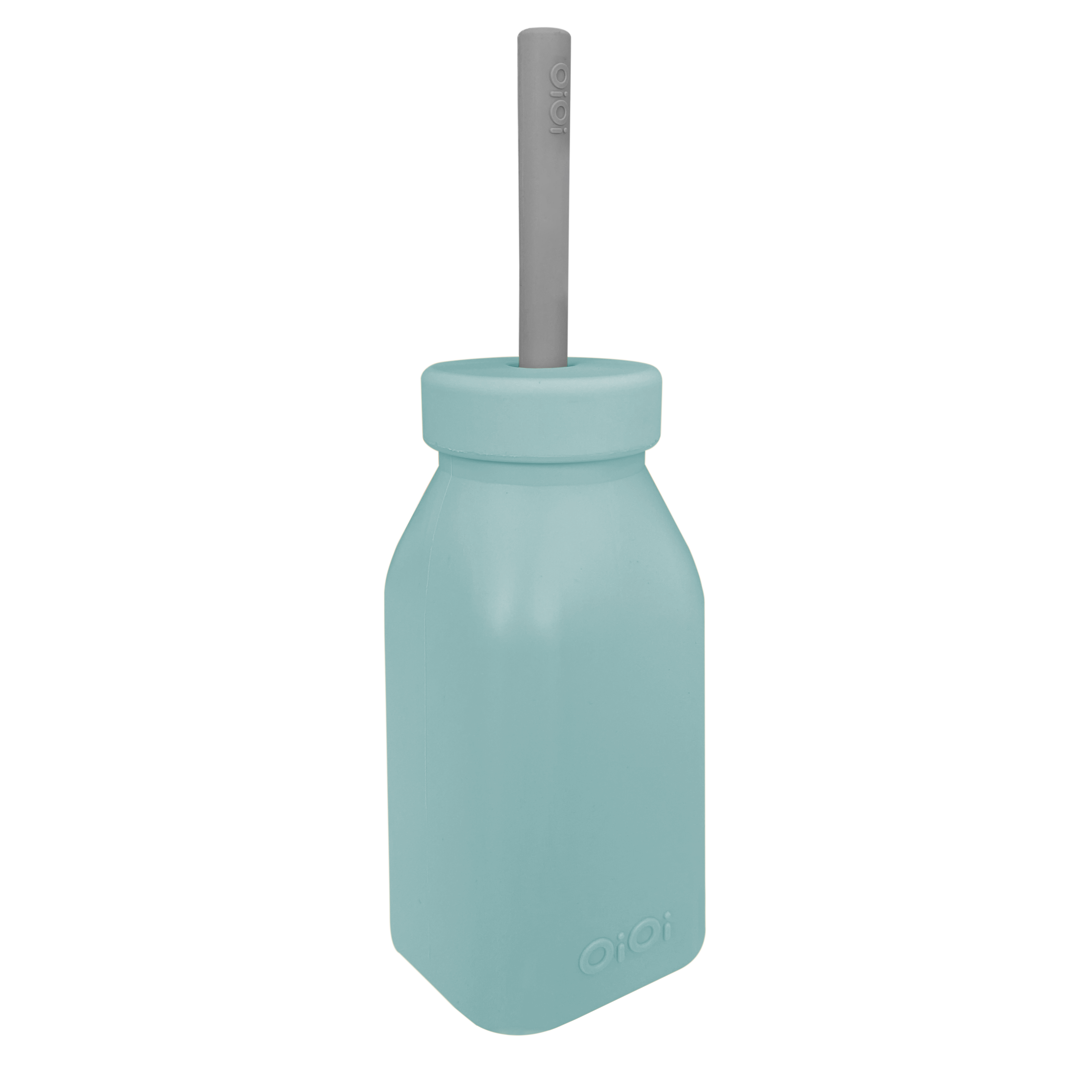 Oioi Şişe+Pipet Aqua Green / Powder Grey (6Ay+)