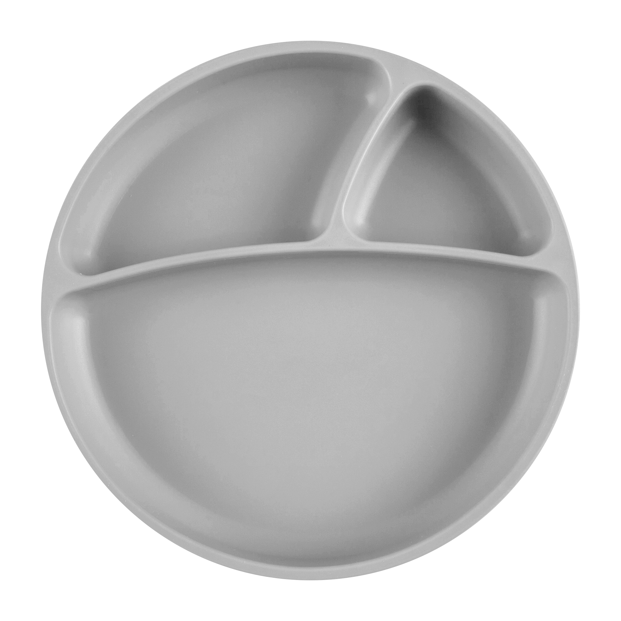 Oioi Vakum Tabanlı Silikon Tabak Porsiyon Gri (6Ay+)