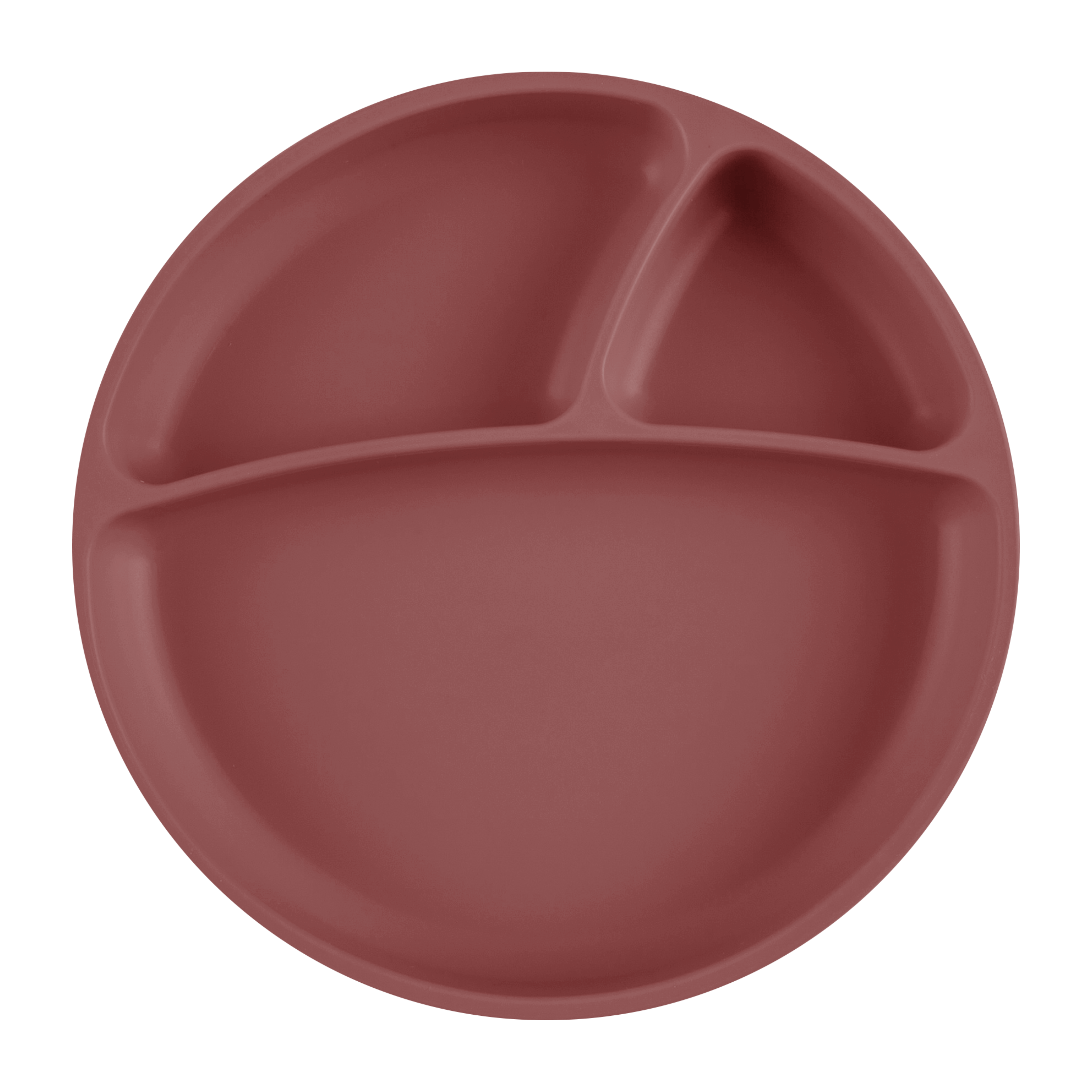 Oioi Vakum Tabanlı Silikon Tabak Porsiyon Bordo (6Ay+)