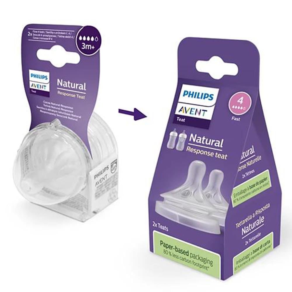 Philips Avent 2'Li Doğal Tepkili Biberon Emziği (3Ay+)