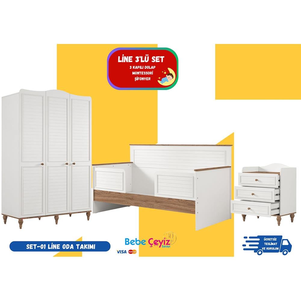 PİERRE CARDİN Line Natural Set Bazasız Yataksız
