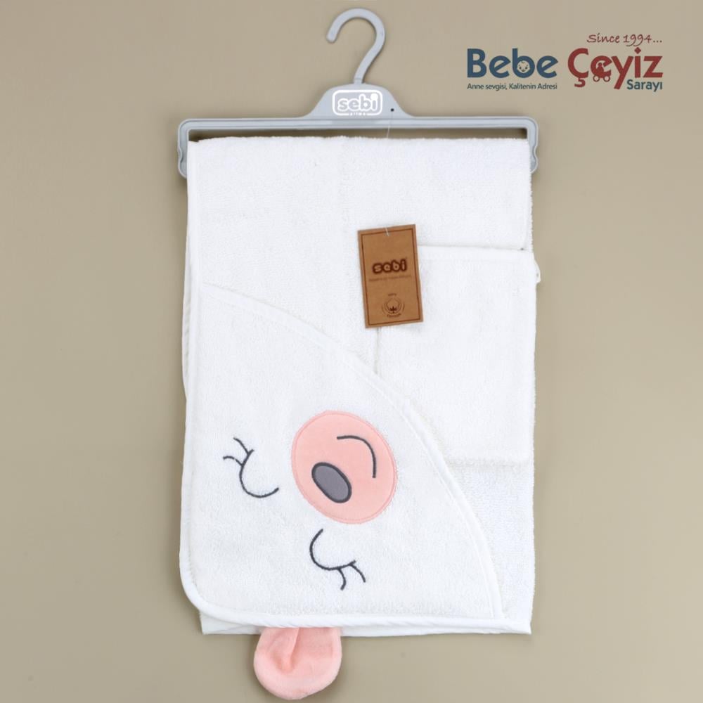 SEBİ PRİME Ayı Banyo Havlusu ( Somon )