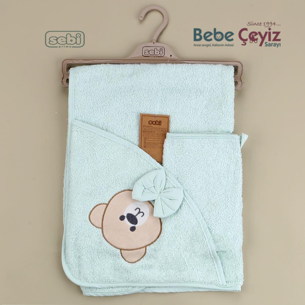 SEBİ PRİME Ayı Desen Havlu ( Mint )
