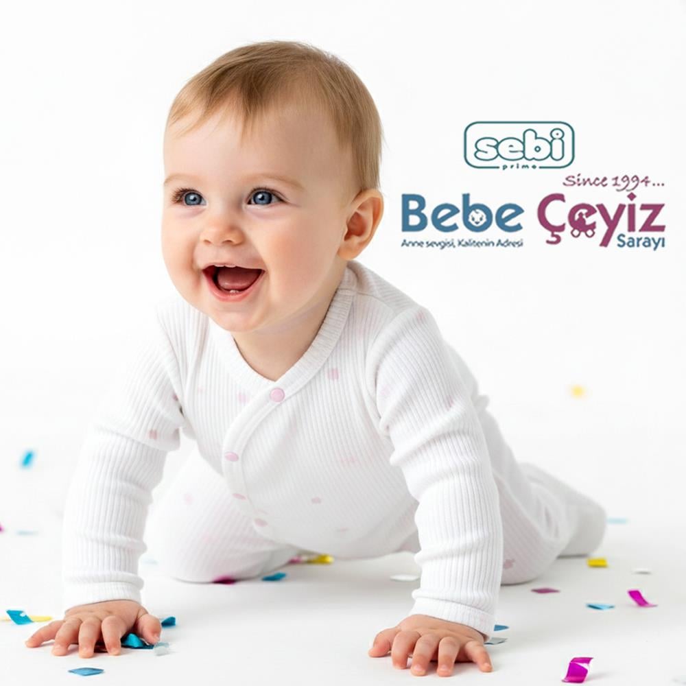 SEBİ PRİME Puantiyeli Kruvaze Tulum  ( Ekru Pembe )