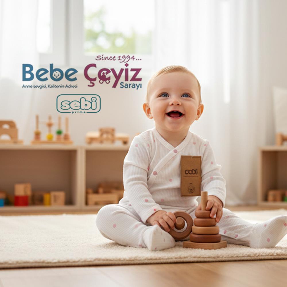 SEBİ PRİME Puantiyeli Kruvaze Tulum  ( Ekru Gül Kurusu )