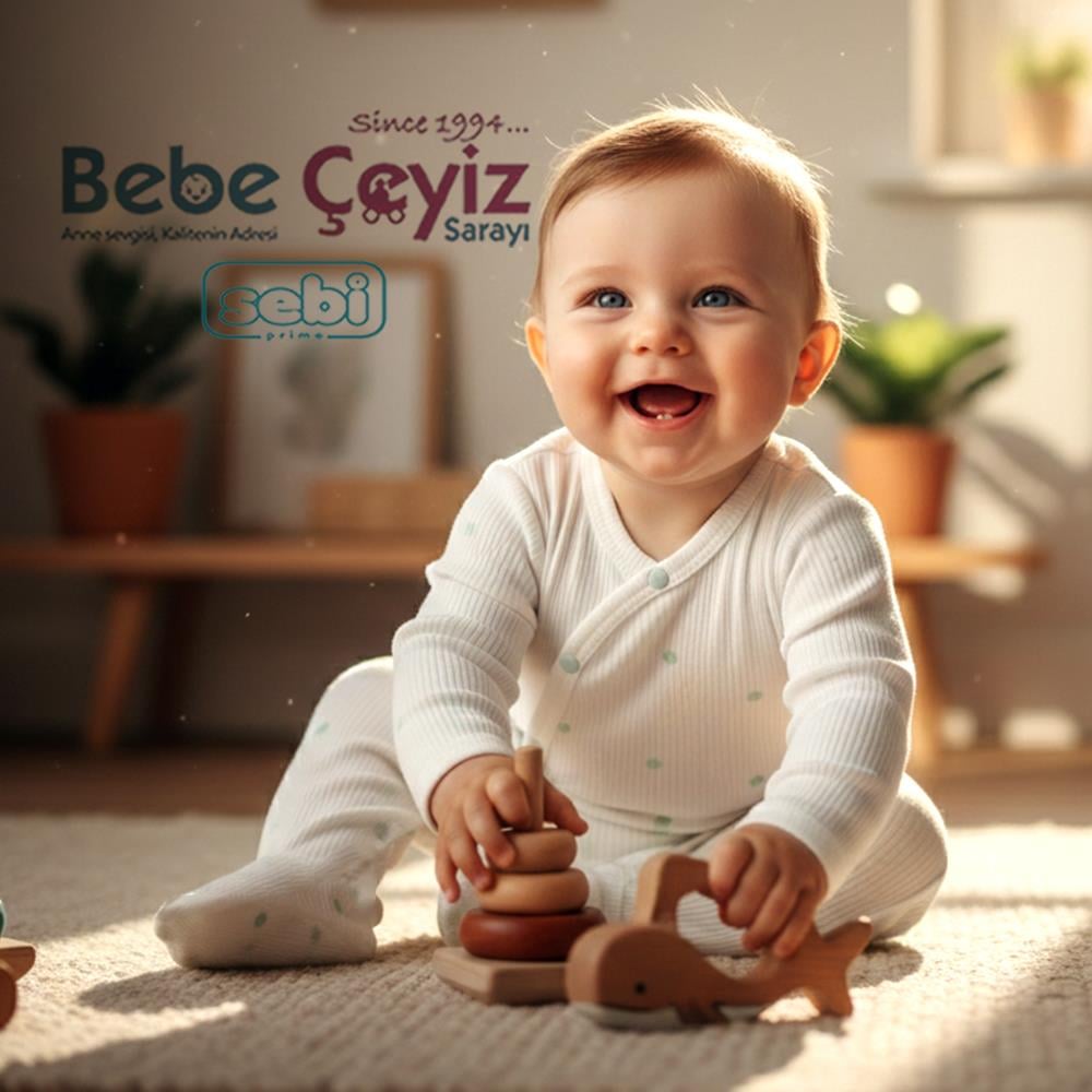 SEBİ PRİME Puantiyeli Kruvaze Tulum  ( Ekru Mint )