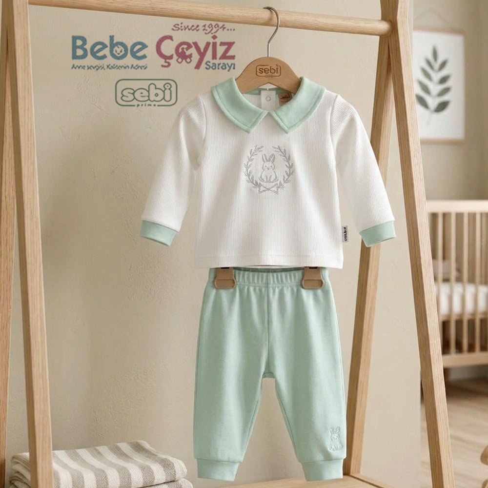 SEBİ PRİME Tavşan 2'li Takım ( Mint )