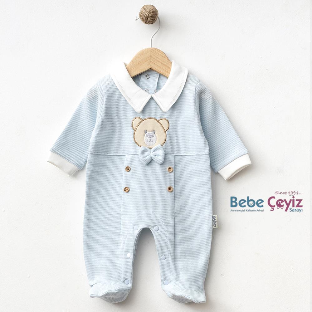 SEBİ PRİME Waffle Ayı Kafa Papyonlu ( Mavi )