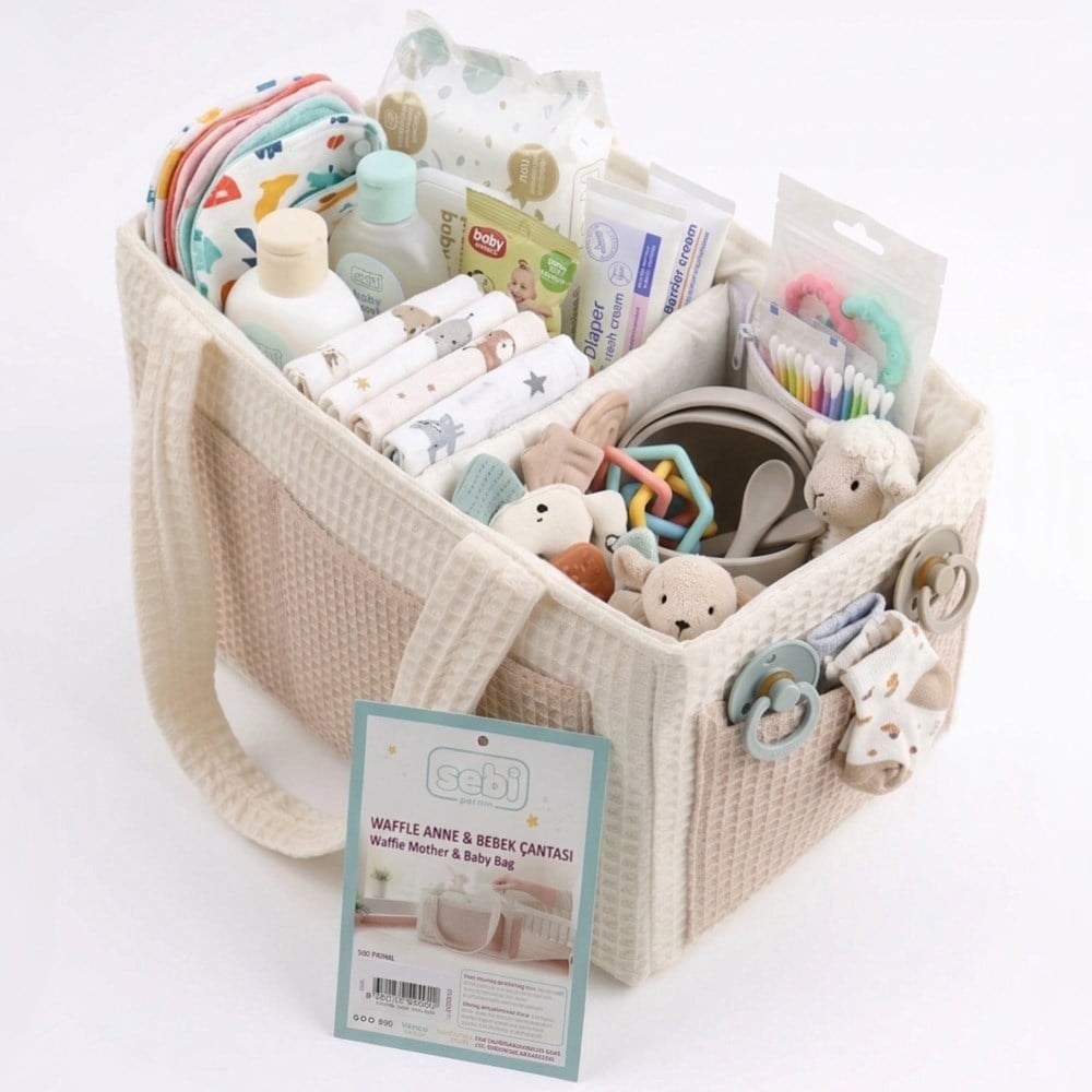 SEBİ PRİME Waffle Organizer Çanta ( Bej )
