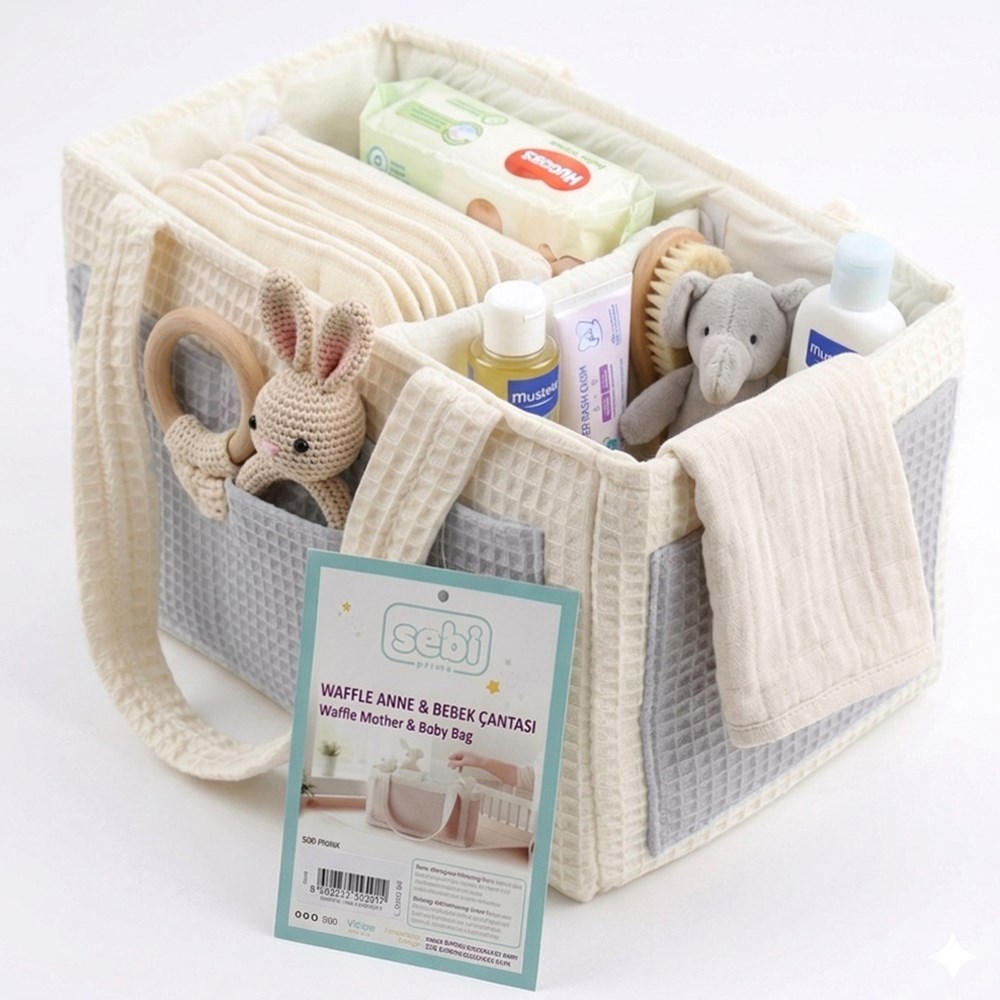 SEBİ PRİME Waffle Organizer Çanta ( Gri )