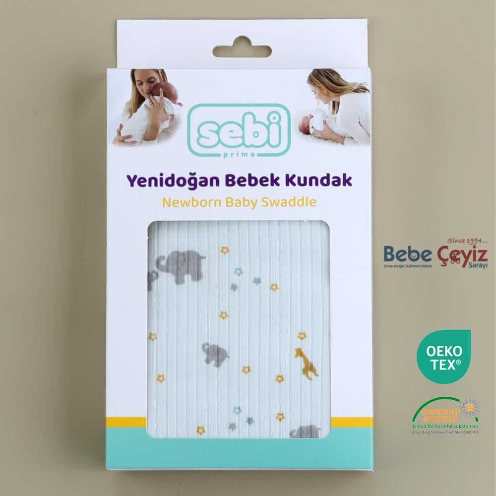 SEBİ PRİME Yıldızlı Fil Kundak ( Mavi )