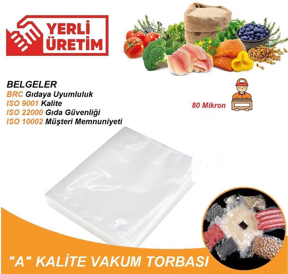 Tırtıklı 18x22 cm 100 Adet Vakum Poşeti