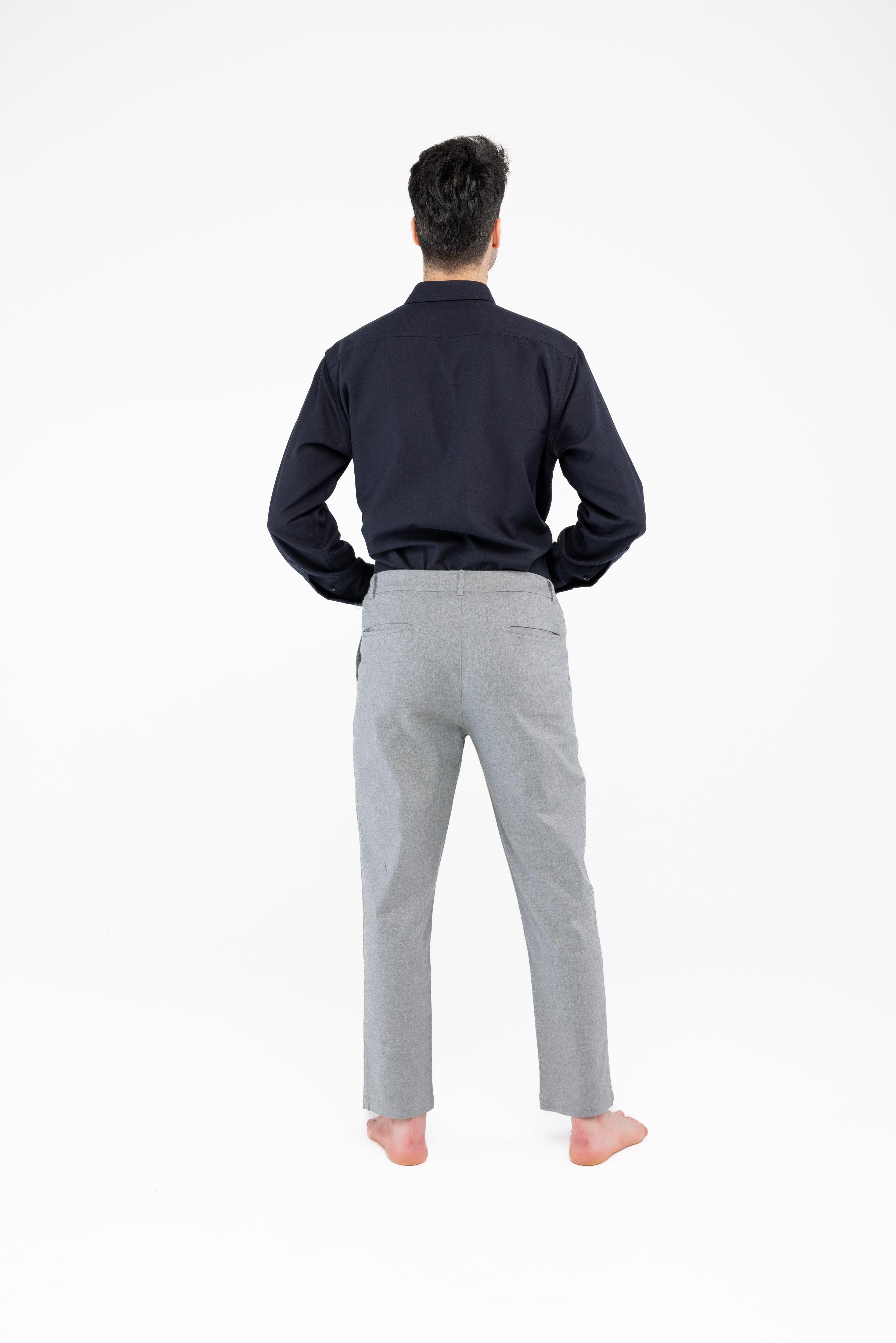%100 Pamuk Gri Pantolon