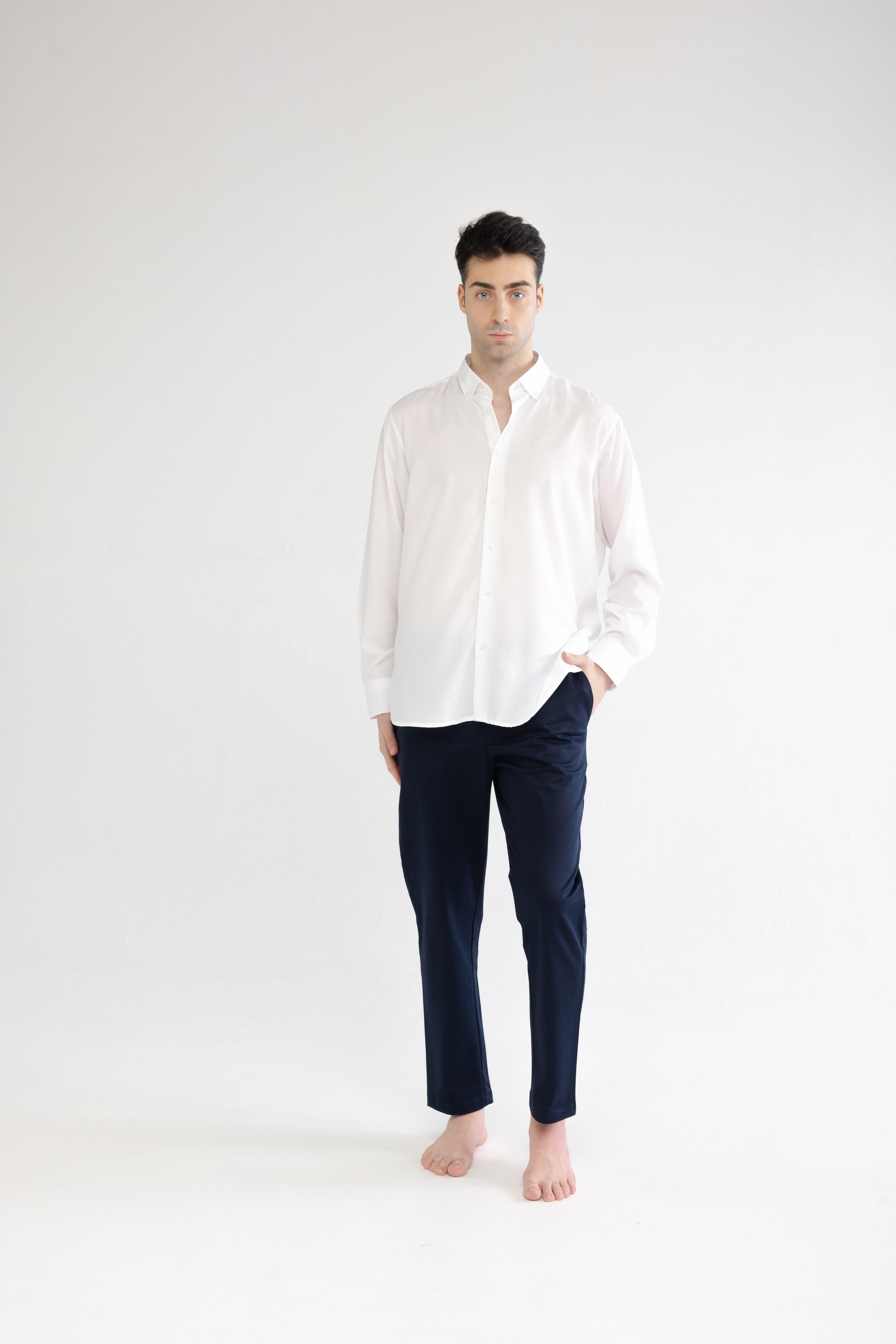 %100 Pamuk Lacivert Pantolon