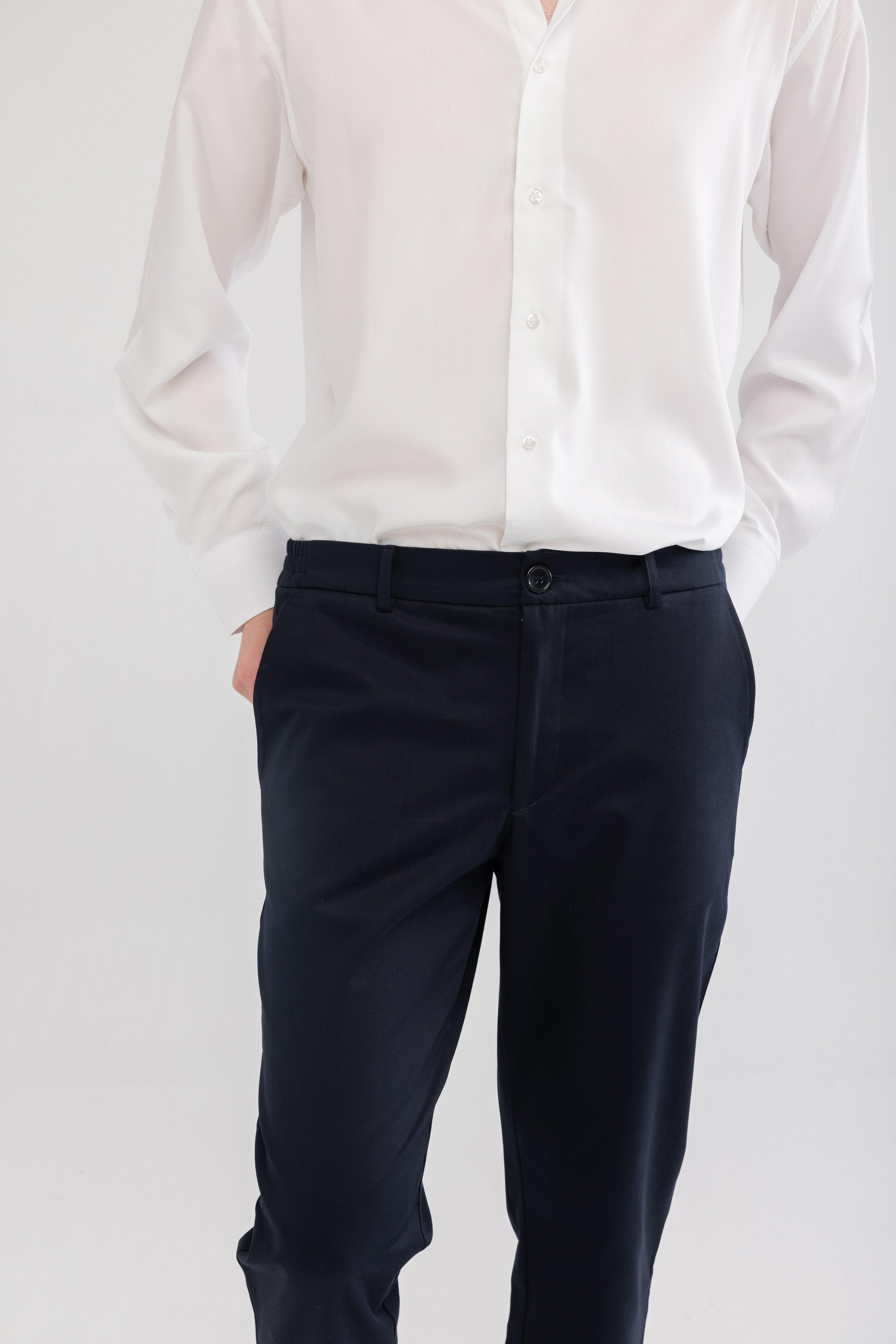 %100 Pamuk Lacivert Pantolon