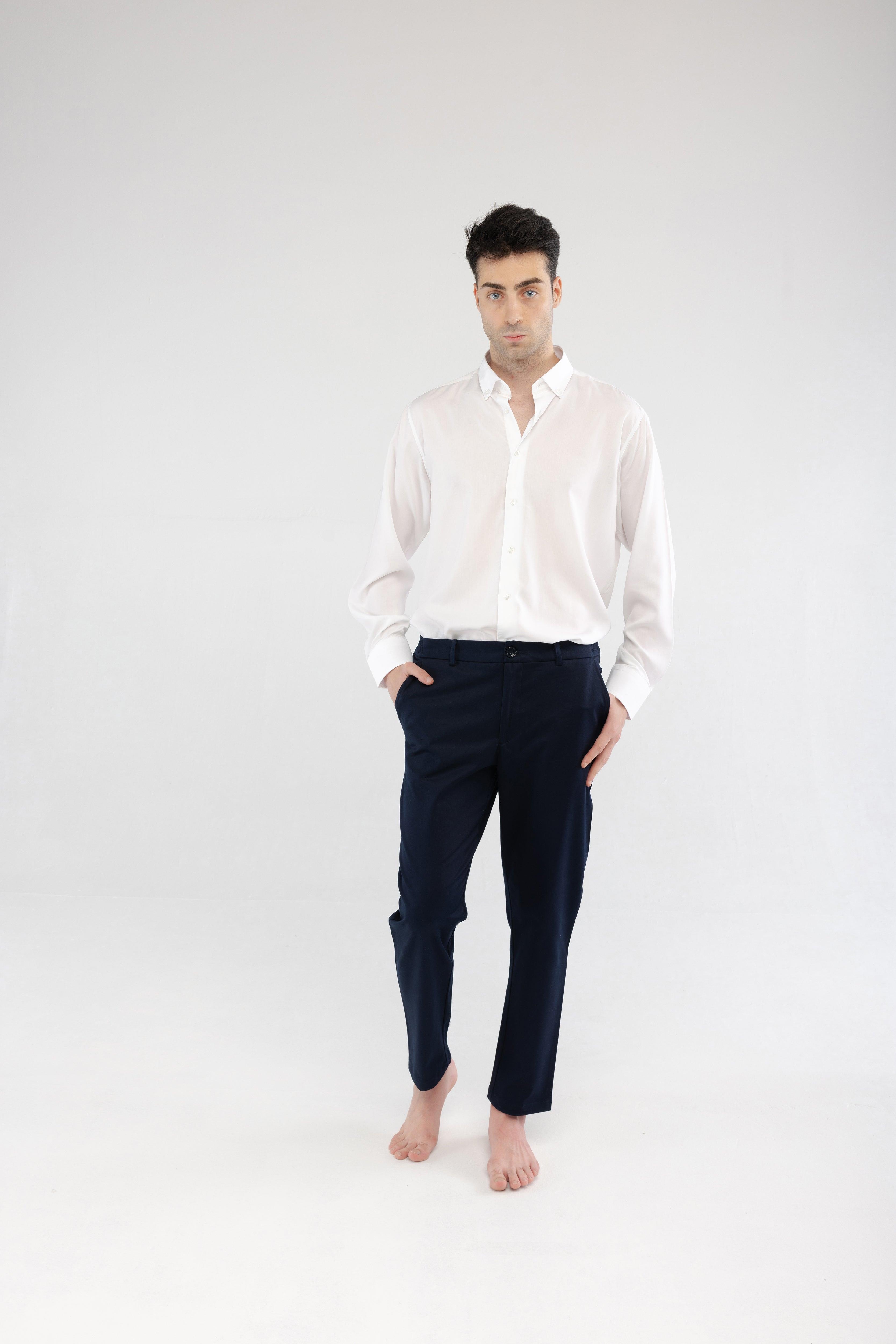 %100 Pamuk Lacivert Pantolon