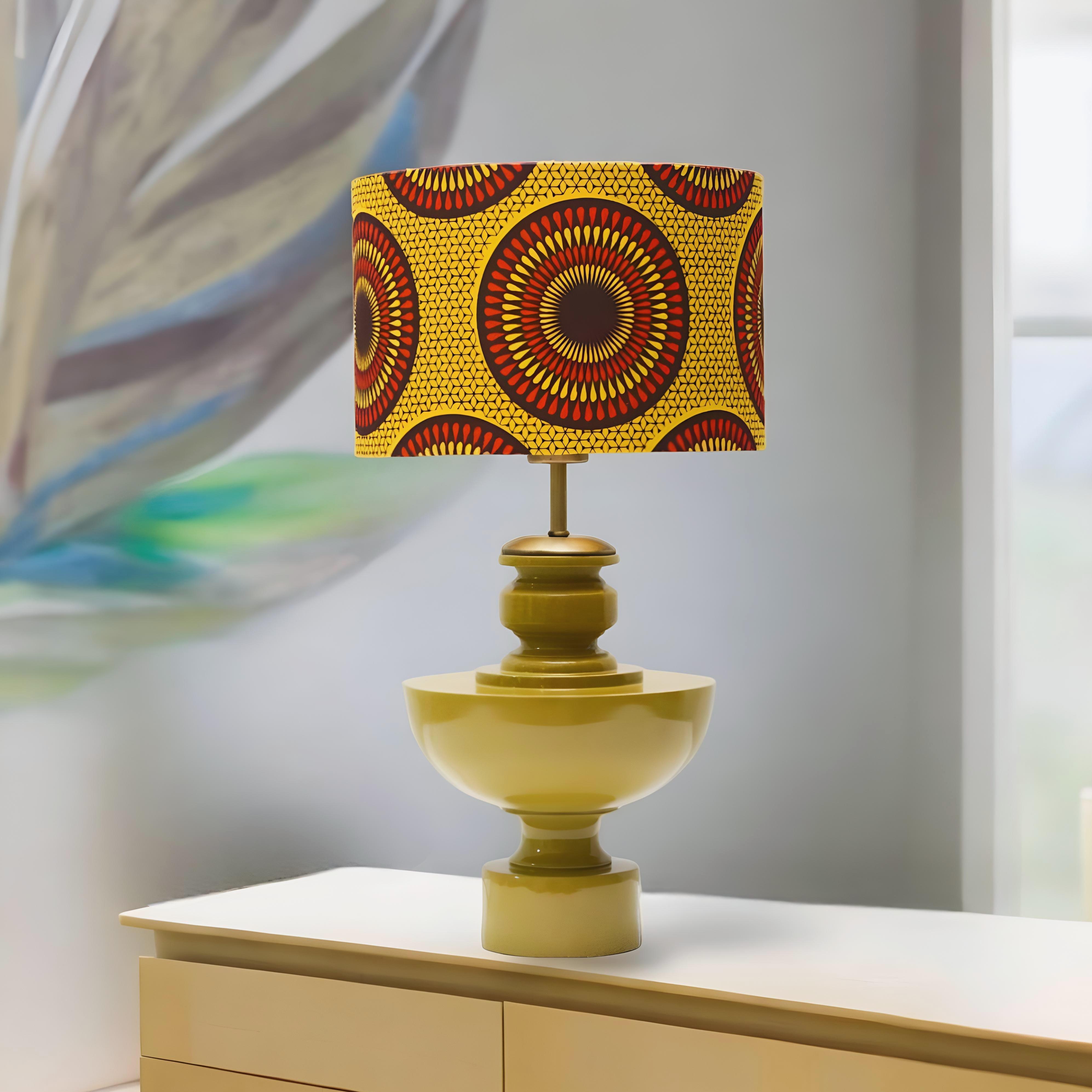 90s Sunflowers El Yapımı Ahşap Abajur