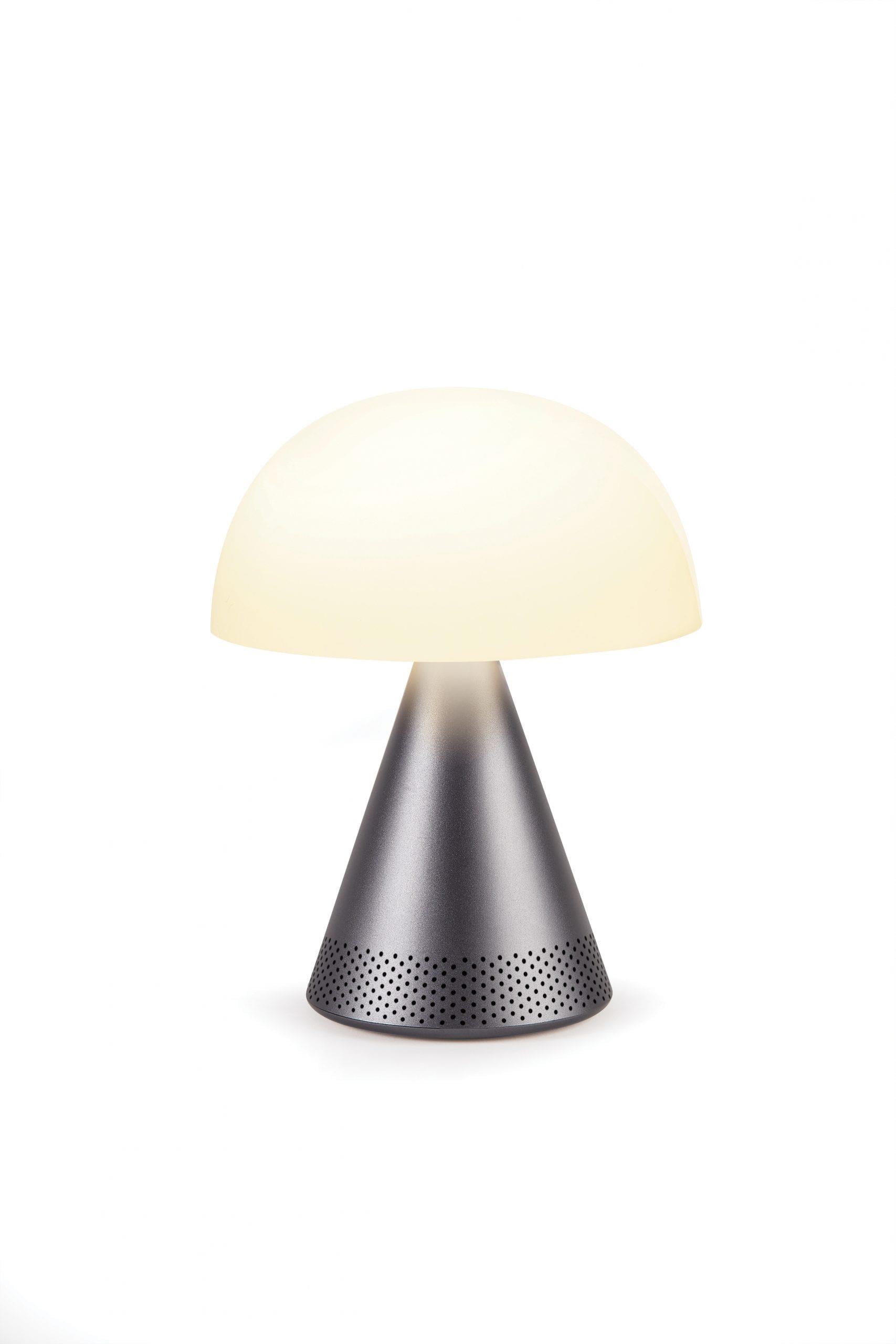 Lexon Mina L Led Lamba ve  Bluetooth Hoparlör Metalik Gri