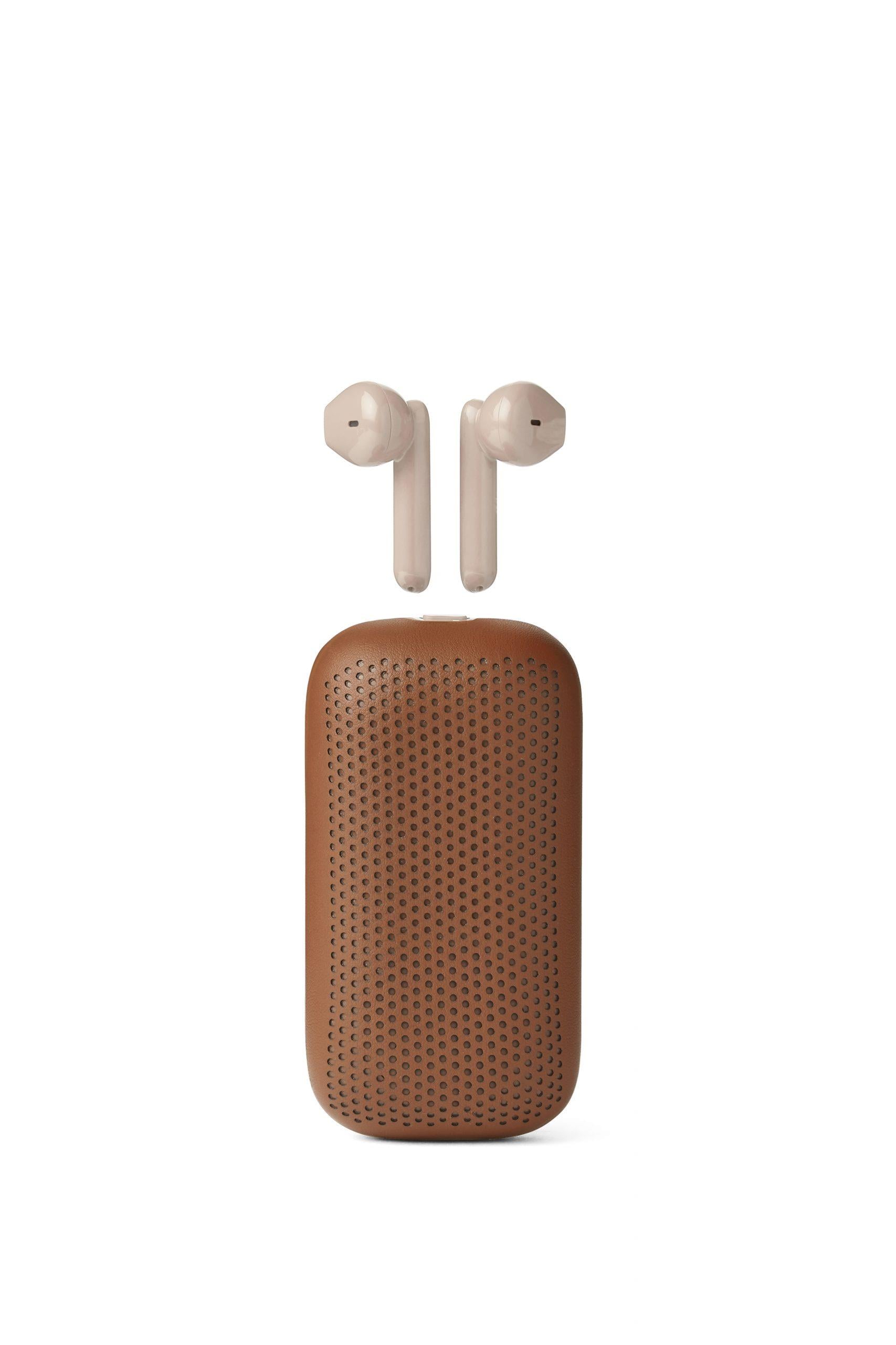 Lexon Speakerbuds Bluetooth Kulaklık & Bluetooth Hoparlör Kahverengi