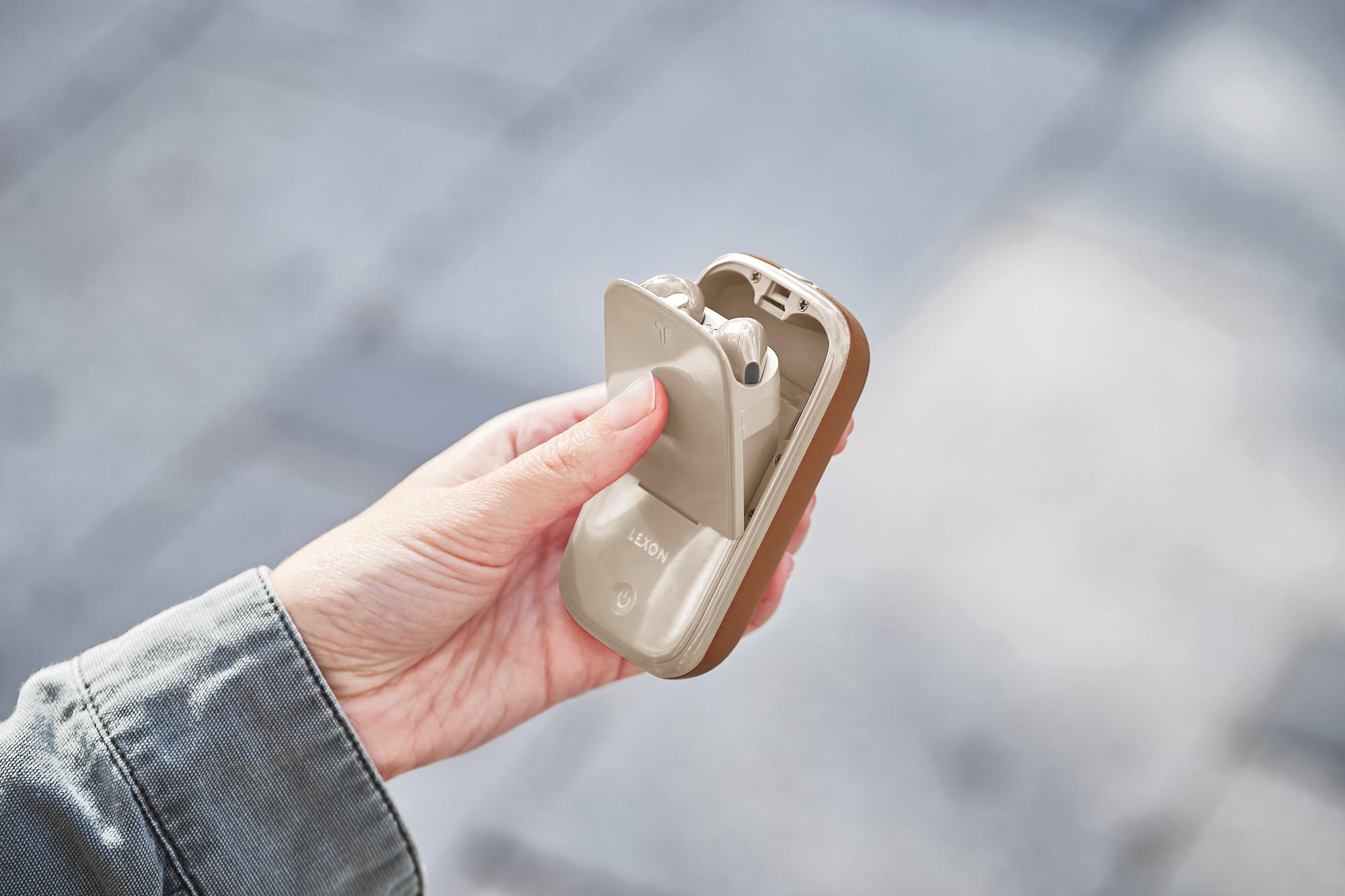 Lexon Speakerbuds Bluetooth Kulaklık & Bluetooth Hoparlör Kahverengi