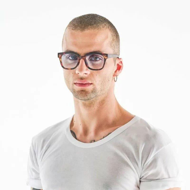 Okkia Giovanni Classic Havana & Blue Unisex Güneş Gözlüğü Mavi Lens