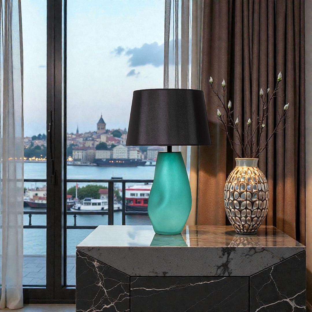 Amorf Peri Mat Yeşil Abajur