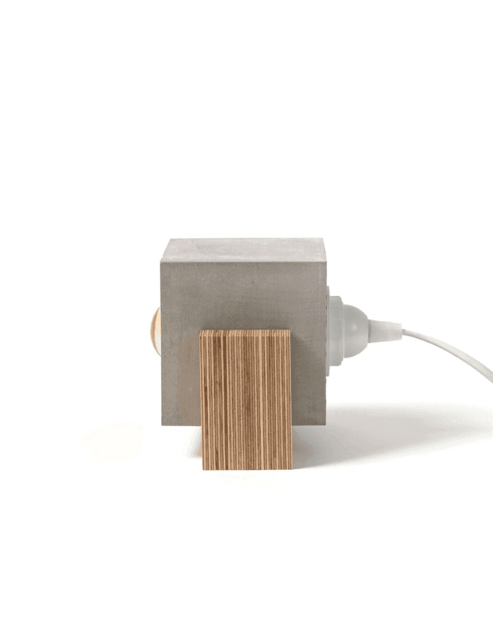 Beton ve Ahşap Masa Lambası