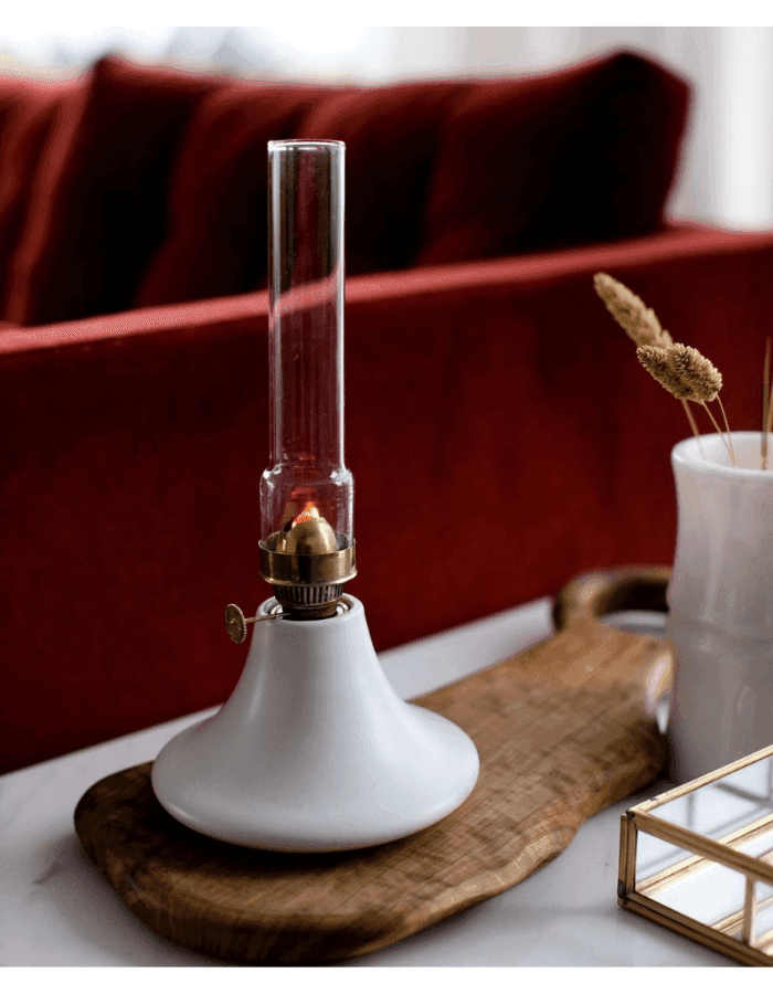 Beyaz Konik Gaz Lambası