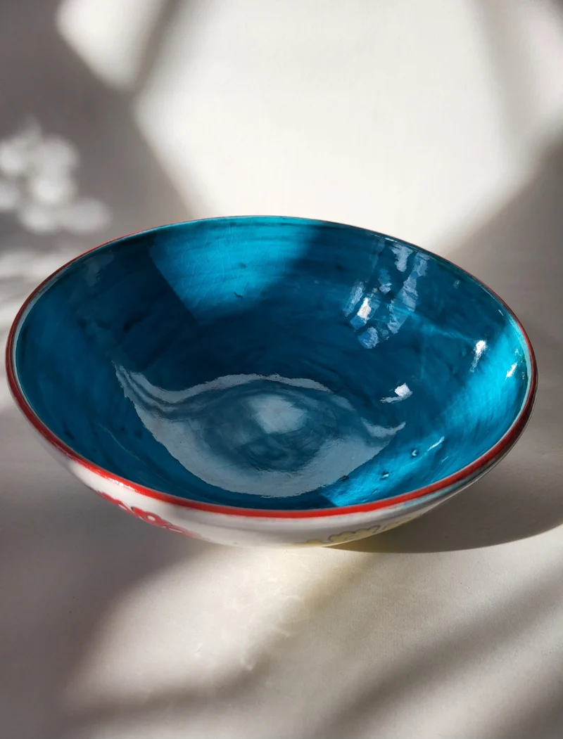 Çiçek Dekorlu Kase