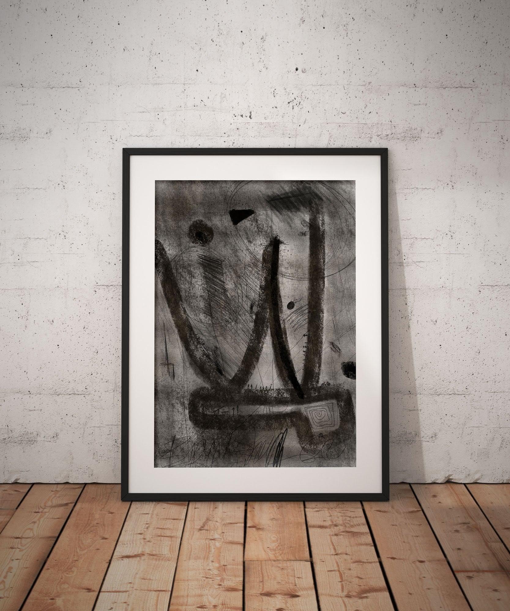 Coal 1 - Abstract Collection - Baskı