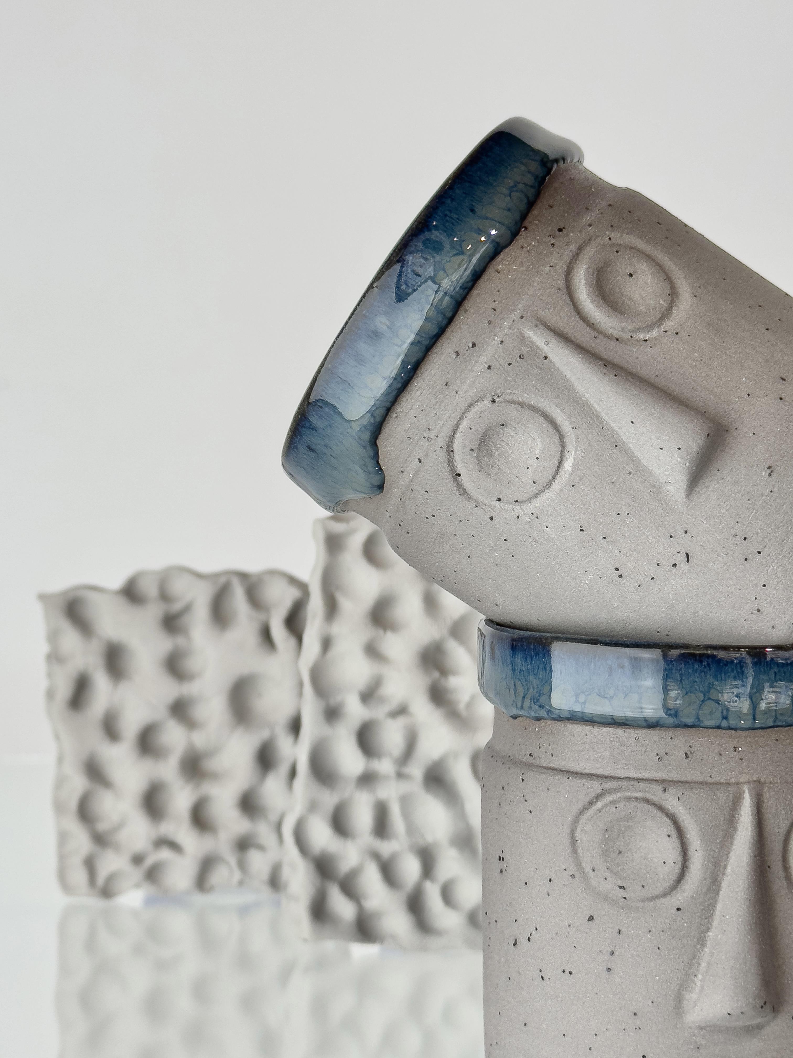 El Yapımı Seramik Tiki Mug Serisi Bardak