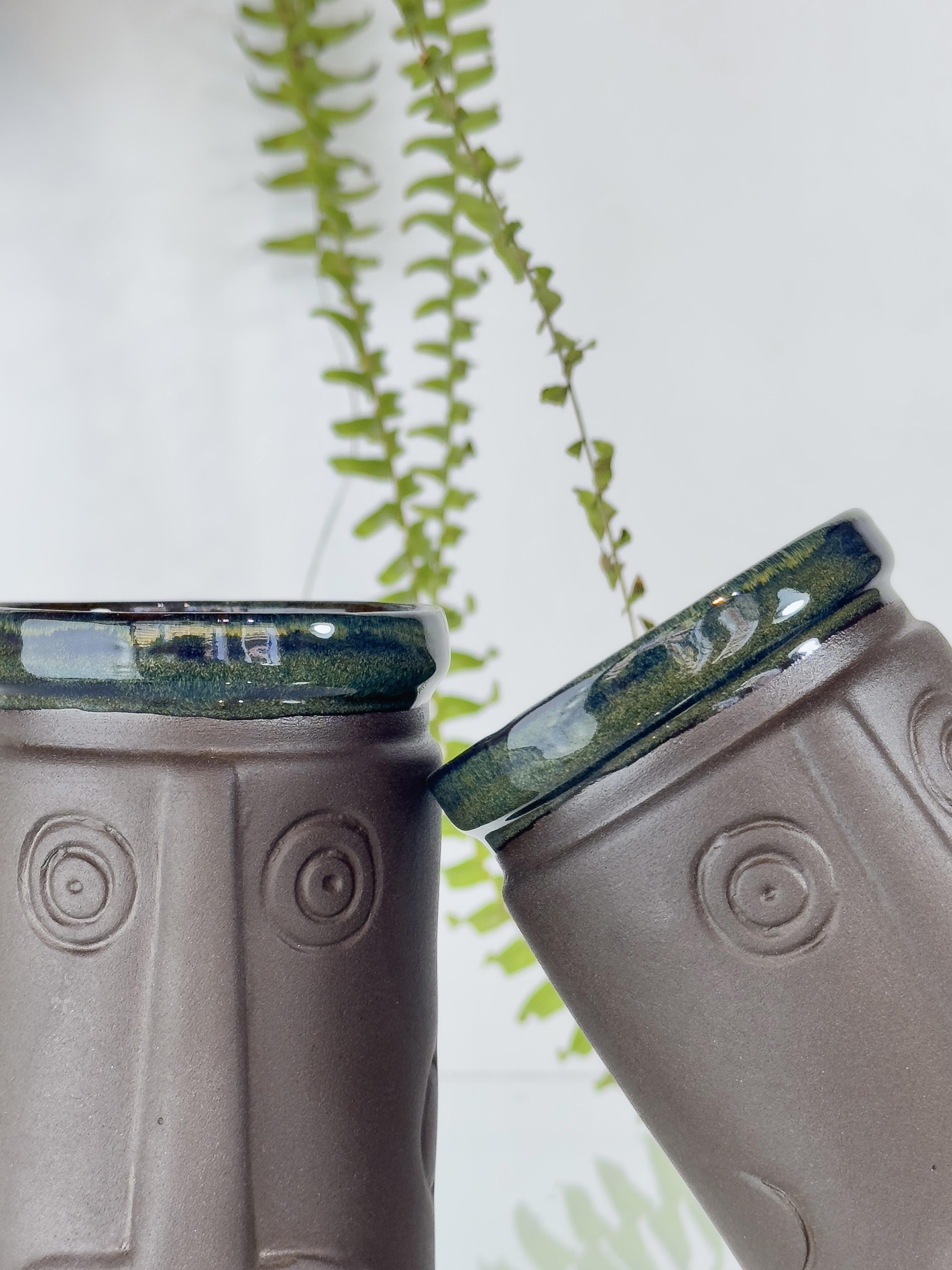 El Yapımı Seramik Tiki Mug Serisi Kokteyl Bardağı 2