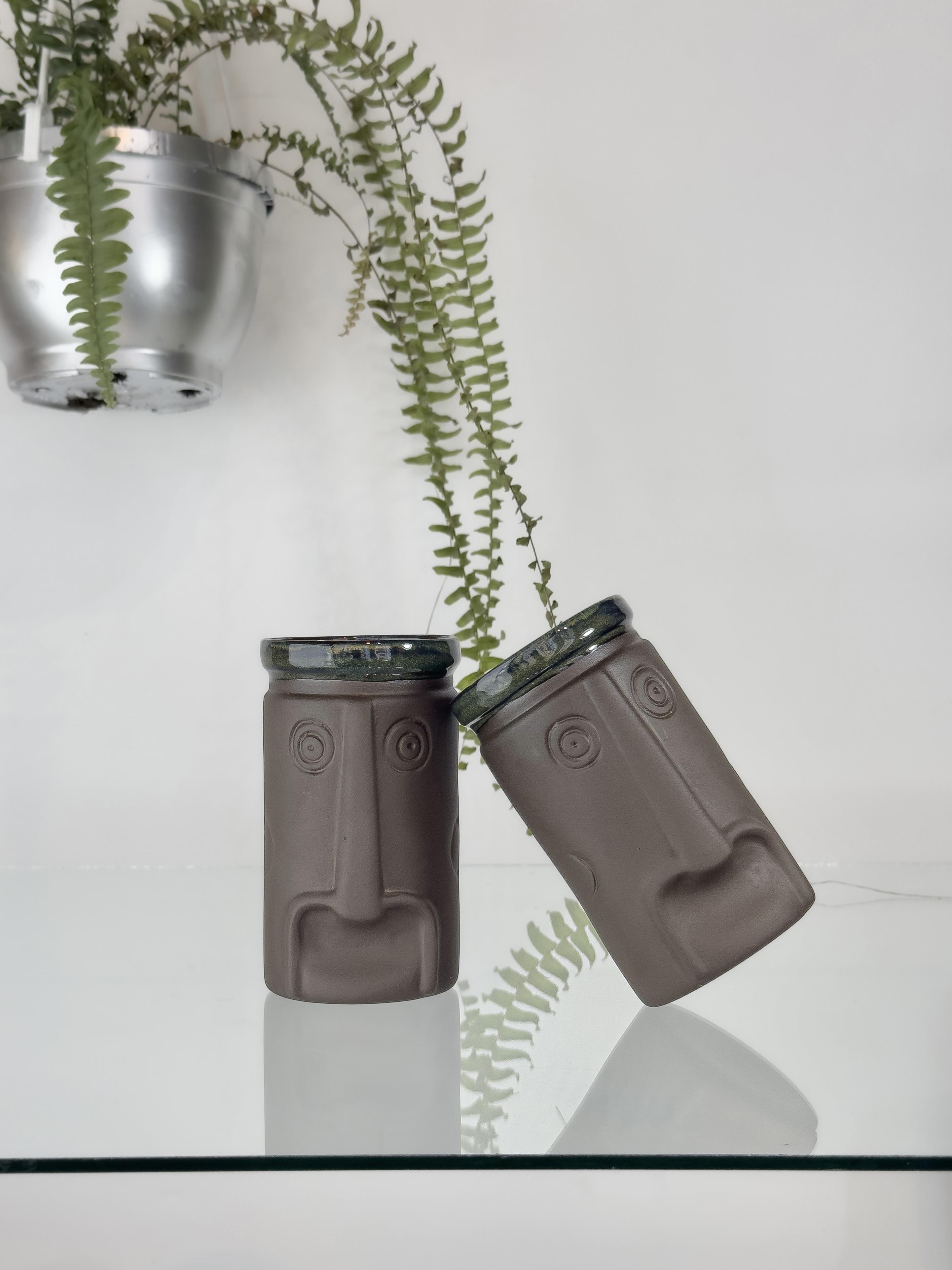 El Yapımı Seramik Tiki Mug Serisi Kokteyl Bardağı 2