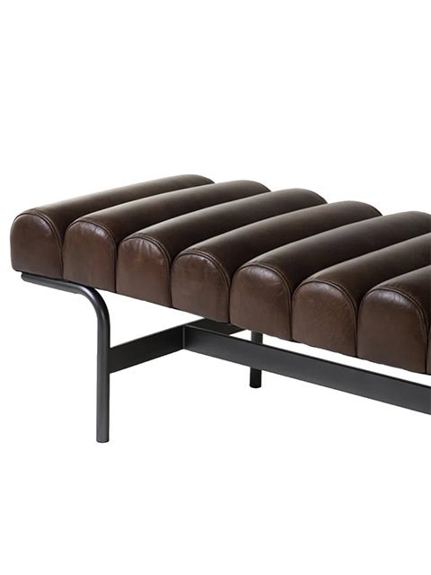 Flav Metal Deri Bench Puf