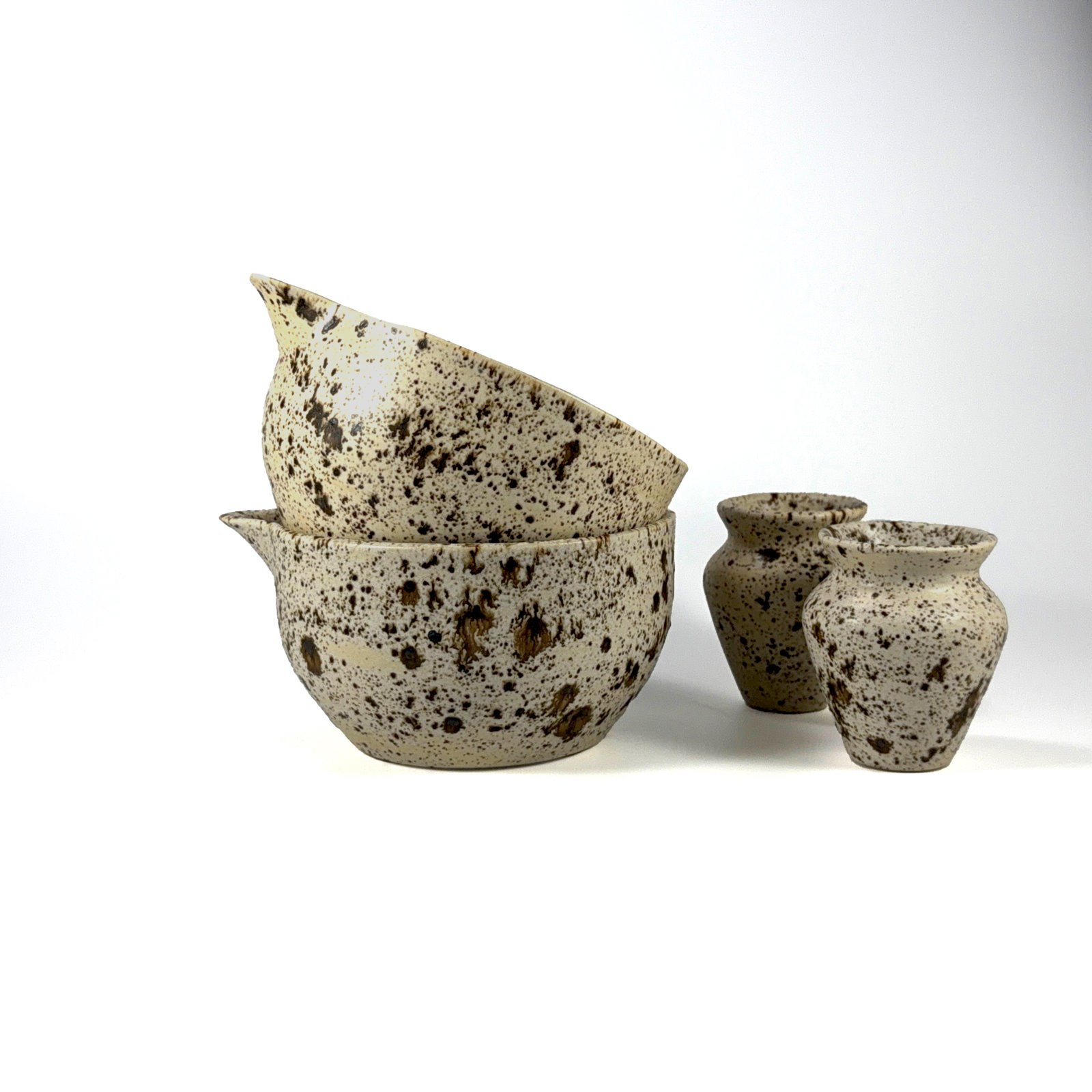 Freckle Stoneware Matcha Seti