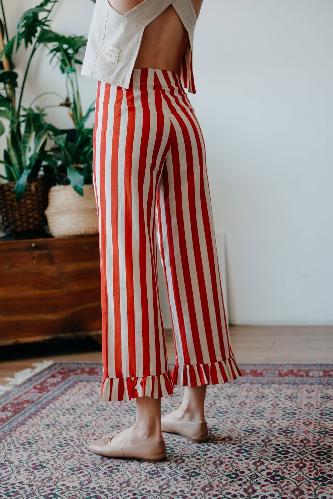Frill Stripes Pantolon