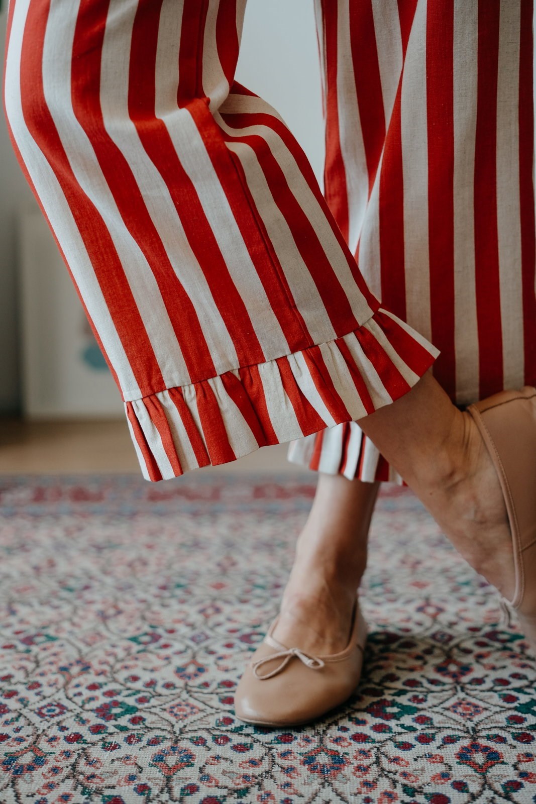 Frill Stripes Pantolon