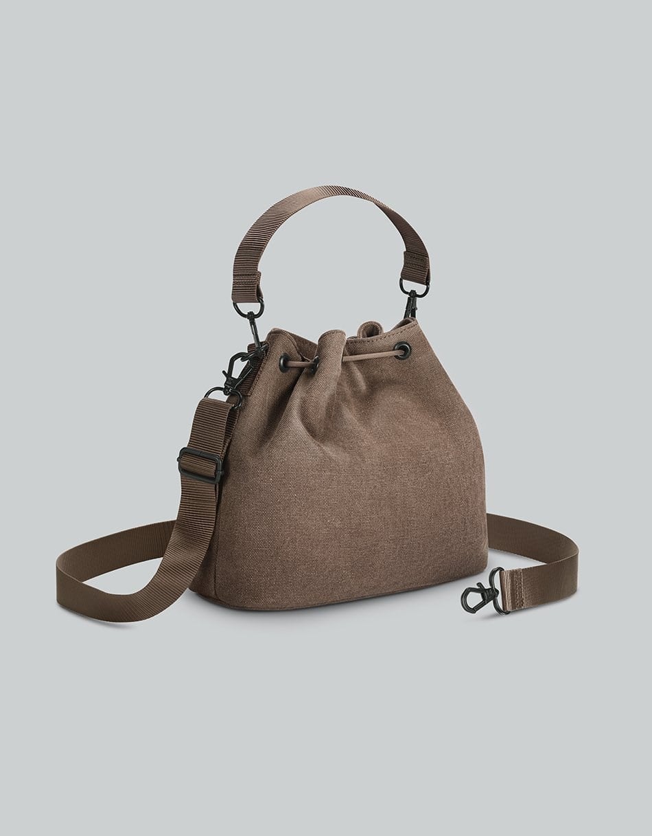 Gaston Luga Splash Bucket Crossbody Çanta - Kahverengi