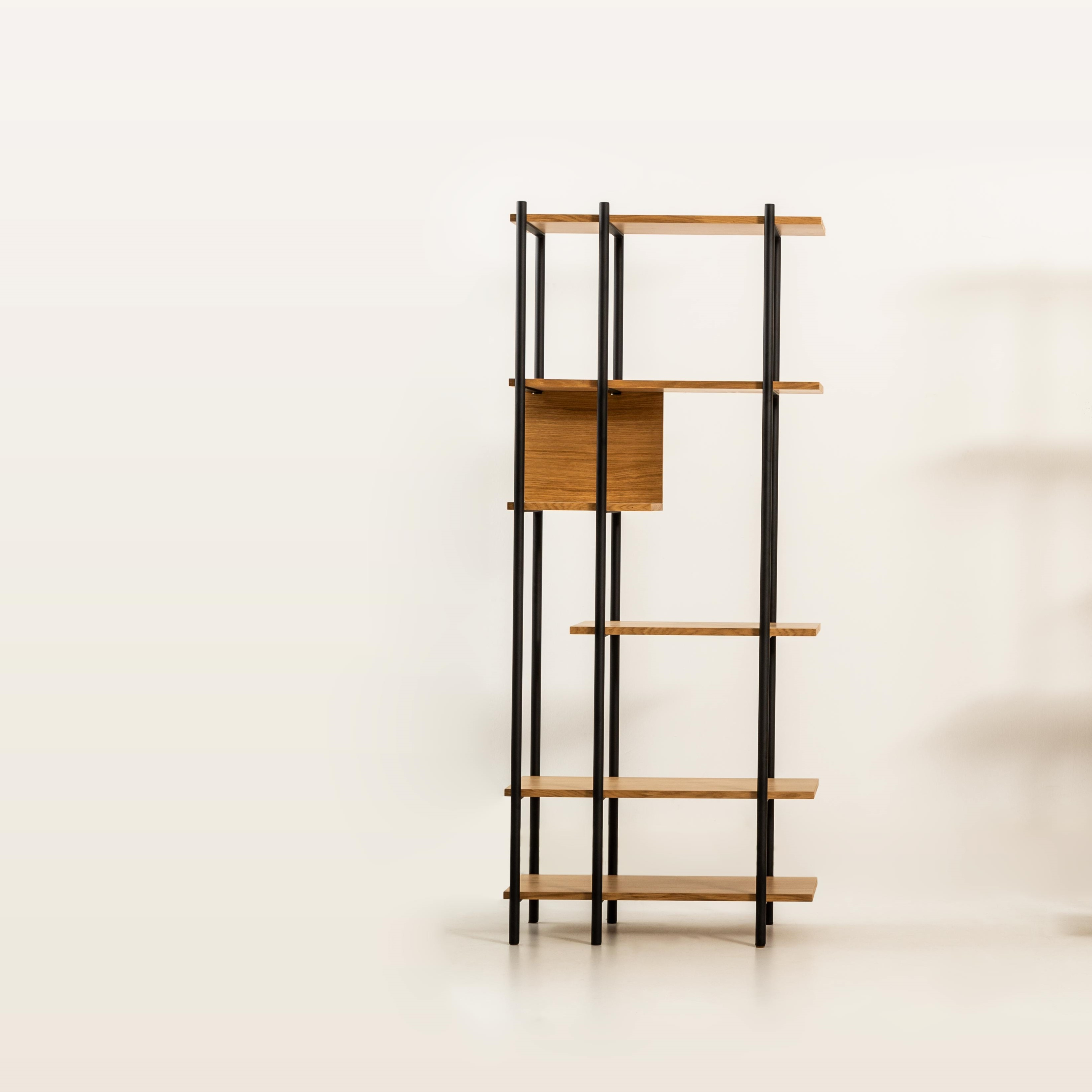 Harmonia Kitaplık Ahşap Raf Metal Çerçeve - 75 cm