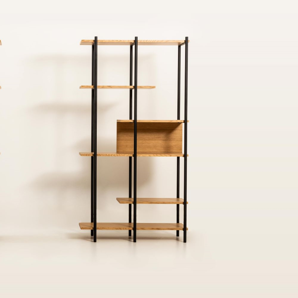 Harmonia Kitaplık Ahşap Raf Metal Çerçeve - 95 cm