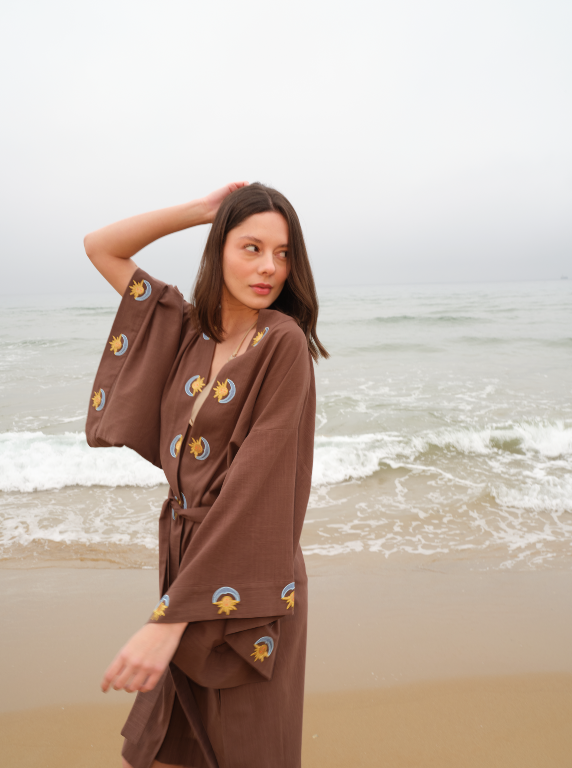 Hera  Kahverengi Kaftan