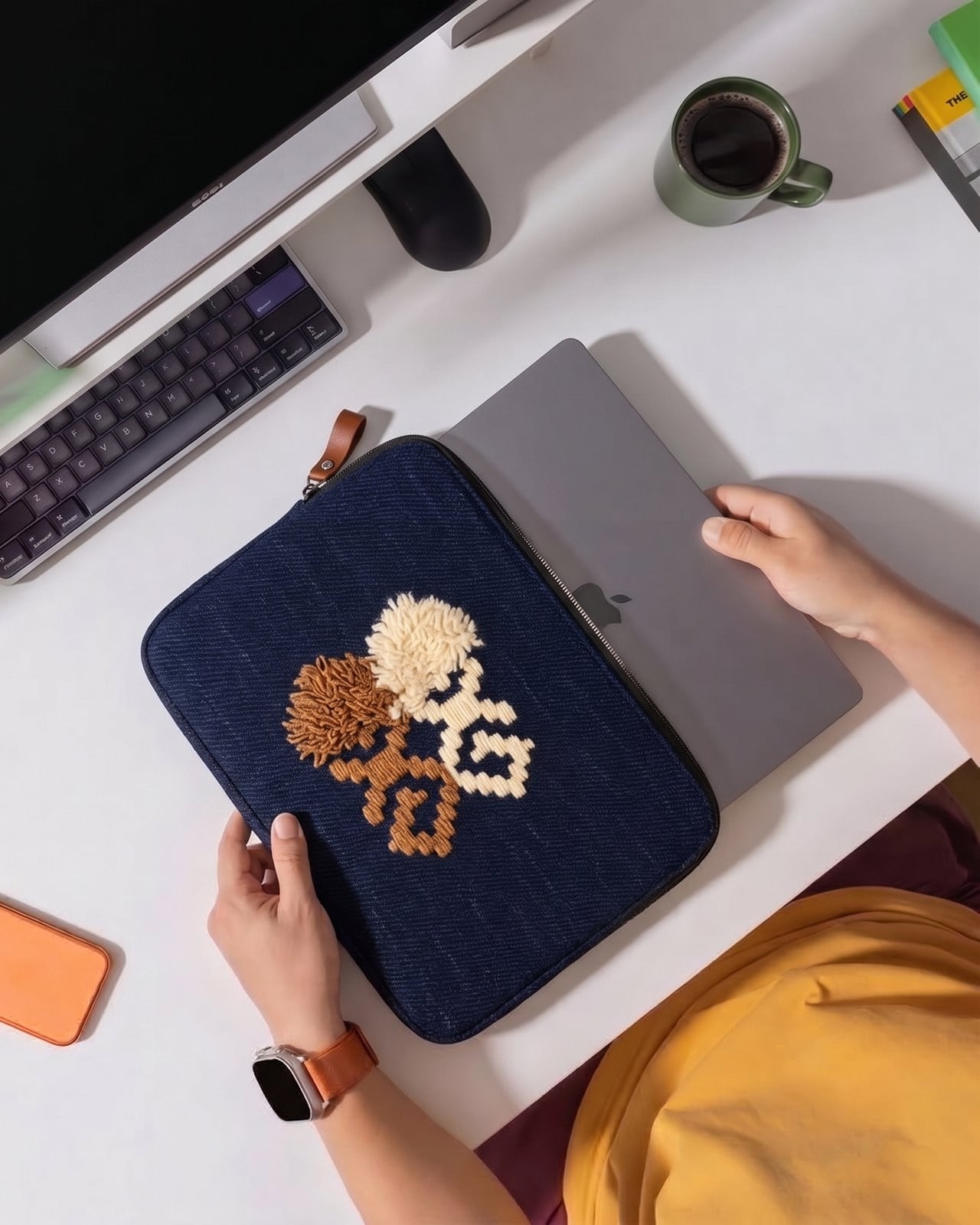 Katman I Dokuma Laptop Kılıfı - Mavi